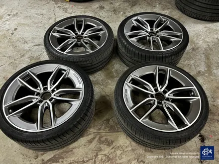 벤츠 E53 AMG 휠수리 후 블랙 실버 투톤 무광 휠도색 + 레드 캘리퍼 도색 / 용인 처인구
