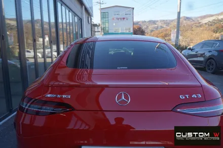매일 같이 입고 되는  벤츠 GT43 AMG 4 도어 골드 캘리퍼 도색, 하이그로시 블랙 검정 유광 휠도색. / 용인 처인구