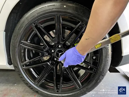 벤츠 신형 GT43 AMG 블랙유광 휠도색 + 애시드 그린 캘리퍼 도색 / 용인 처인구