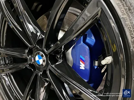 BMW 730Ld 박리 후 블랙유광 휠도색 + 블루 캘리퍼 도색 / 용인 처인구