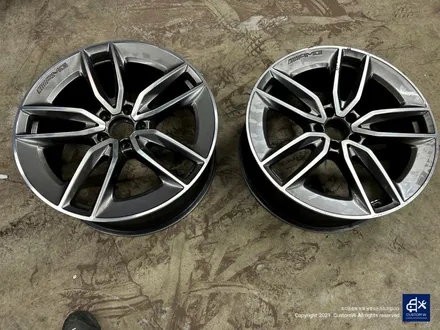 벤츠 E53 AMG 휠수리 후 블랙 실버 투톤 무광 휠도색 + 레드 캘리퍼 도색 / 용인 처인구