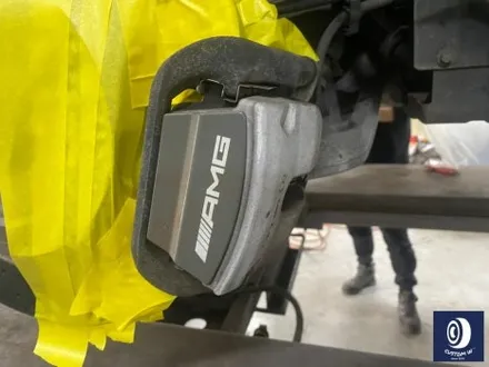 벤츠 GLE63 AMG 휠 도색 불량 재작업 약품 박리 제거 후, 사틴 블랙 + 실버 투톤 휠도색 + 레드 캘리퍼 도색 / 용인 처인구