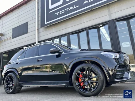 벤츠 GLE53 AMG 블랙유광 휠도색 + 레드 캘리퍼 도색 / 용인 처인구