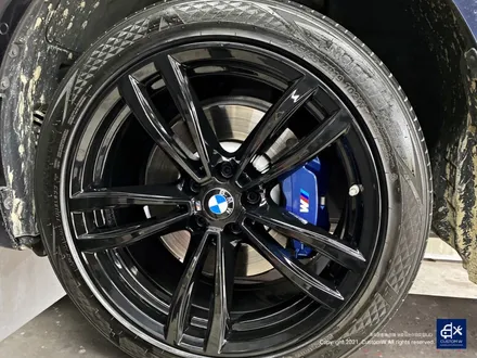 BMW 730Ld 박리 후 블랙유광 휠도색 + 블루 캘리퍼 도색 / 용인 처인구