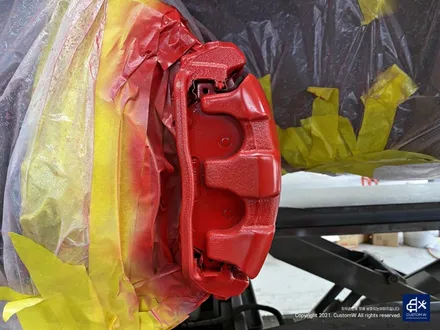 벤츠 GLK220 휠수리 후 블랙유광 휠도색 + 부식 제거 후 레드 캘리퍼 도색 / 용인 처인구