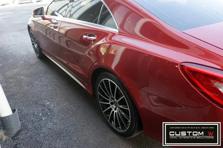 벤츠 CLS 250 상처 심한 휠 다이아몬드 컷팅 휠수리 , 운전석 리어휀더, 범퍼 판금도색 외형복원 작업까지 한번에_! 원스탑 토탈 솔루션 커스텀W / 용인 처인구