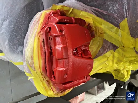 벤츠 GLK220 휠수리 후 블랙유광 휠도색 + 부식 제거 후 레드 캘리퍼 도색 / 용인 처인구