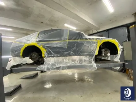 벤츠 W213 E43 AMG 휠 상처 수리 후 사틴 블랙 (무광 검정 / 매트 블랙) 휠 복원 도색 + 카본 세라믹 골드 캘리퍼 도색 / 용인 처인구