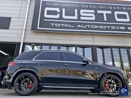 벤츠 GLE53 AMG 블랙유광 휠도색 + 레드 캘리퍼 도색 / 용인 처인구