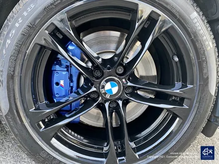 BMW F10 530d 박리 후 블랙유광 휠도색 + 분진 제거 후 블루 캘리퍼 도색 / 용인 처인구