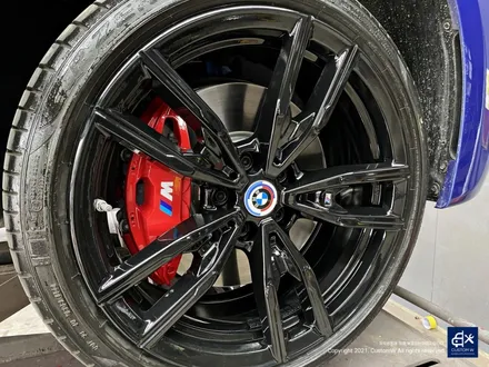 BMW G20 M340i 블랙유광 휠도색 + 레드 캘리퍼 도색 / 용인 처인구