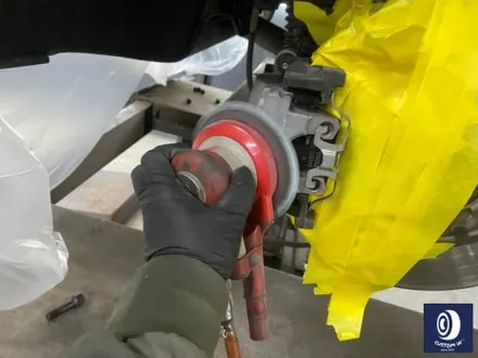 벤츠 GLC43 AMG 21인치 휠 상처 수리 후, 블랙 유광 휠 도색 + 건메탈 그레이 캘리퍼 도색 / 용인 처인구