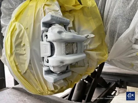 BMW 118d 휠수리 후 블랙유광 휠도색 + 블루 캘리퍼 도색 / 용인 처인구