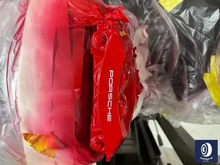 포르쉐 파나메라 휠 상처 수리 후, 블랙 유광 휠도색 + 레드 캘리퍼 도색 / 용인 처인구