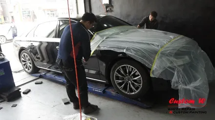 아우디 A8L NEW 20인치 고스트크롬 휠도색 + 블랙 캘리퍼도색. / 용인 처인구