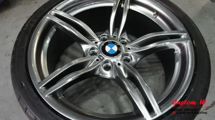 BMW Z4  휠의 상처 수리 후 고스트크롬 휠도색. / 용인 처인구