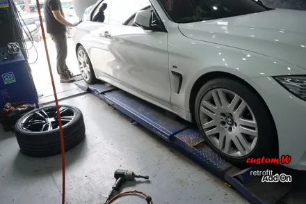 BMW 428I 컨버터블과 잘 어울리는 블랙유광 휠도색.(휠 상처수리 후 도색) / 용인 처인구