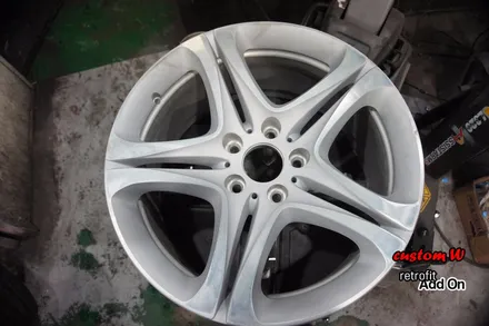 BMW 640D 레드 캘리퍼도색+ 휠상처수리 후 건메탈 휠도색. / 용인 처인구