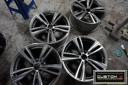 BMW 435D 442M 휠 상처 수리후, 하이그로시 블랙 블랙유광 휠도색.! / 용인 처인구