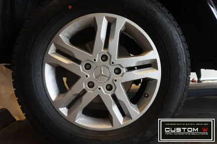 벤츠 G바겐 G350  블랙유광 휠도색 , 레드 캘리퍼 (AMG 로고) 도색 작업 커스텀W / 용인 처인구
