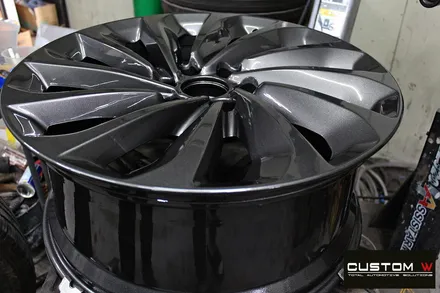 링컨 네비게이터 휠 상처 수리 후 건메탈 휠도색 / 용인 처인구