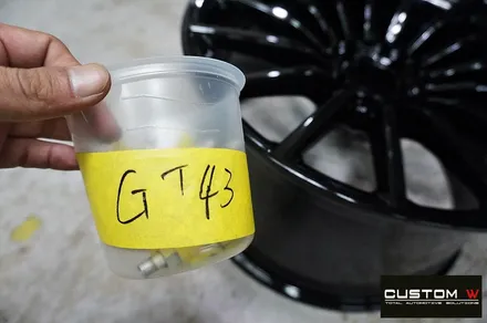 벤츠 GT43 AMG 블랙유광 휠도색 + 카본 세라믹 골드 캘리퍼 도색 / 용인 처인구