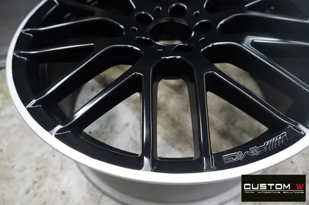 벤츠 CLA250 블랙실버 무광 투톤 휠도색 + 레드 캘리퍼 도색 / 용인 처인구