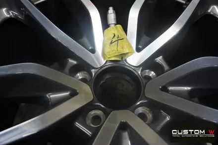 벤츠 CLS53 AMG 블랙실버 유광 투톤 휠도색 + 레드 캘리퍼 도색 / 용인 처인구