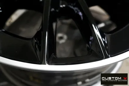 벤츠 CLS53 AMG 블랙 실버 유광 투톤 휠도색 + 레드 캘리퍼 도색 / 용인 처인구