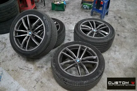 BMW G30 530i 662M 휠 상처 수리 후 고스트 크롬 휠도색 / 용인 처인구