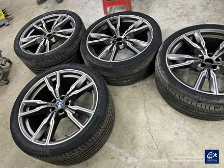BMW X6 M50d 747M 22인치 블랙유광 휠도색 + 애시드 그린 캘리퍼 도색 / 용인 처인구