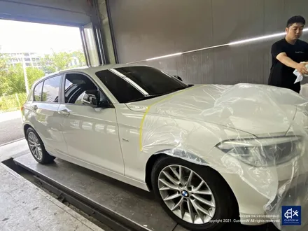 BMW 118d 휠수리 후 블랙유광 휠도색 + 블루 캘리퍼 도색 / 용인 처인구