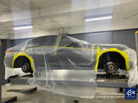 BMW G30 520D 휠 상처 수리 후, 유광 블랙 휠도색 그리고 레드 캘리퍼 도색 작업까지_! / 용인 처인구