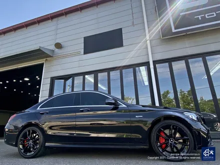 벤츠 C43 AMG 블랙유광 휠도색 + 레드 캘리퍼 도색 / 용인 처인구