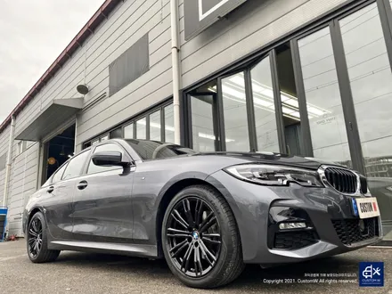 부식도 제거하고...BMW G20 320i 휠수리 후 블랙유광 휠도색 + 블루 캘리퍼 도색 / 용인 처인구