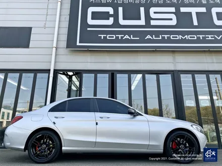 벤츠 W205 C200d 휠수리 후 블랙유광 휠도색 + 레드 캘리퍼 도색 / 용인 처인구