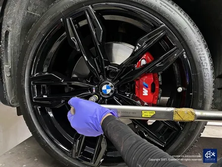 BMW X4 M40i 휠수리 후 블랙유광 휠도색 + 레드 캘리퍼 도색 / 용인 처인구