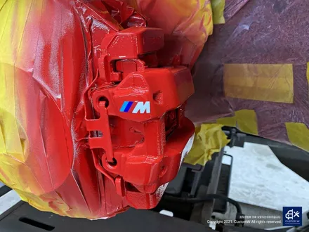BMW 420i 휠수리 후 블랙유광 휠도색 + 레드 캘리퍼 도색 / 용인 처인구