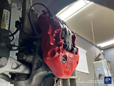 벤츠 C63 AMG 블랙 실버 투톤 유광 휠도색 + 레드 캘리퍼 도색 / 용인 처인구