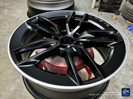 벤츠 E53 AMG 휠수리 후 블랙 실버 투톤 무광 휠도색 + 레드 캘리퍼 도색 / 용인 처인구