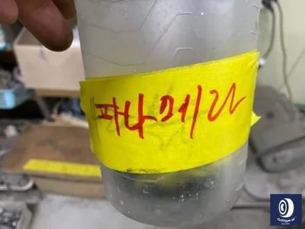 포르쉐 파나메라 4 21인치 스포츠 디자인 휠 상처 수리 후, 다이아몬드 커팅 복원 + 화이트 캘리퍼 도색 / 용인 처인구