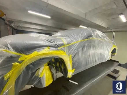 벤츠 C63AMG 하이그로시 블랙(검정 유광) 휠도색 + 레드 캘리퍼 도색 / 용인 처인구
