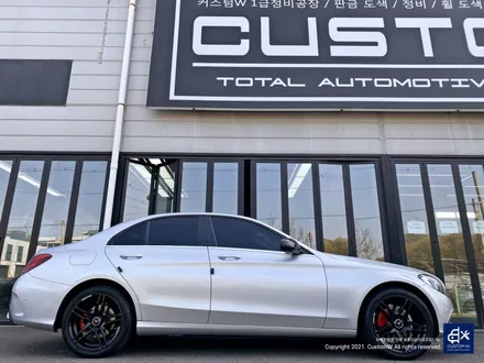 벤츠 W205 C200d 휠수리 후 블랙유광 휠도색 + 레드 캘리퍼 도색 / 용인 처인구