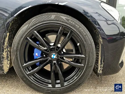 BMW 730Ld 박리 후 블랙유광 휠도색 + 블루 캘리퍼 도색 / 용인 처인구