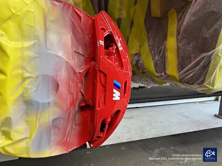 BMW G06 X6 블랙유광 휠도색 + 레드 캘리퍼 도색 / 용인 처인구