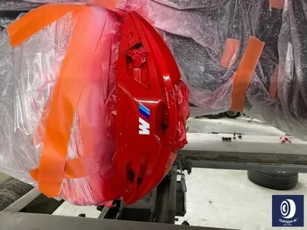 BMW X6 40i 신차 출고 작업 / 915M 블랙 휠도색 + 레드 캘리퍼 도색 / 용인 처인구
