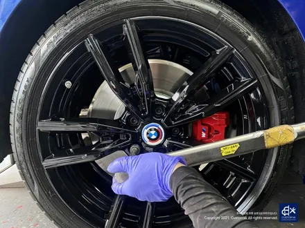 BMW G20 M340i 블랙유광 휠도색 + 레드 캘리퍼 도색 / 용인 처인구