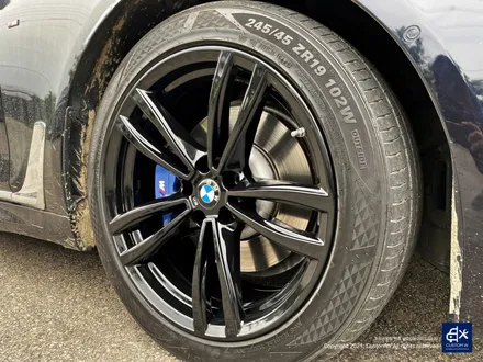 BMW 730Ld 박리 후 블랙유광 휠도색 + 블루 캘리퍼 도색 / 용인 처인구