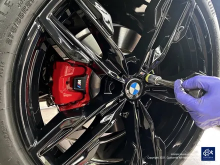 BMW X4 M40i 휠수리 후 블랙유광 휠도색 + 레드 캘리퍼 도색 / 용인 처인구