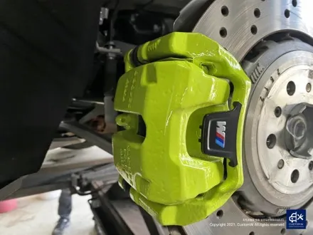 BMW G80 M3 블랙유광 휠도색 + 애시드 그린 캘리퍼 도색 / 용인 처인구